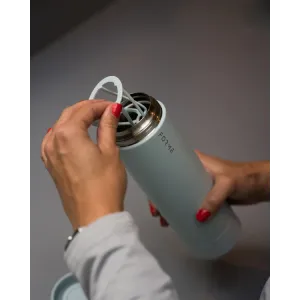 Shaker FORME : 500ml + 35g Azure - stalowy, personalizowany, z grawerem - Root7 2