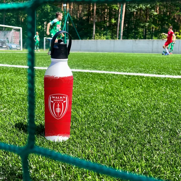 Walka Kosów - Bidon Sportowy termiczny na wodę czerwony personalizowane - Root7