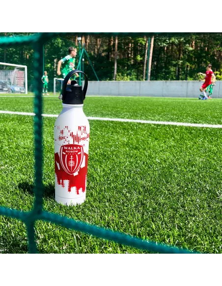 Walka Kosów - Bidon Sportowy termiczny na wodę czerwono-biały personalizowane - Root7