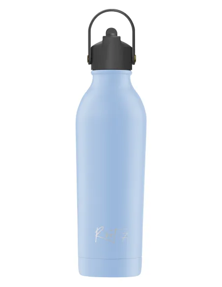 Zestaw Sportowy: Butelka termiczna i korek ze słomką Powder Coated Duck Egg Blue personalizowane - Root7