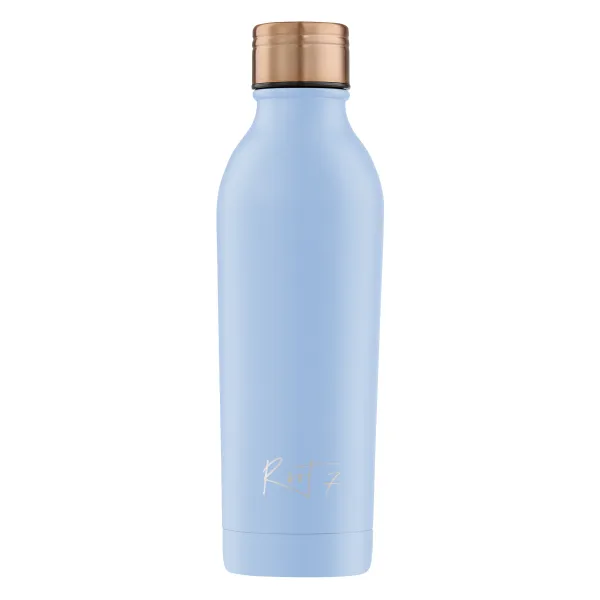 Zestaw Sportowy: Butelka termiczna i korek ze słomką Powder Coated Duck Egg Blue personalizowane - Root7