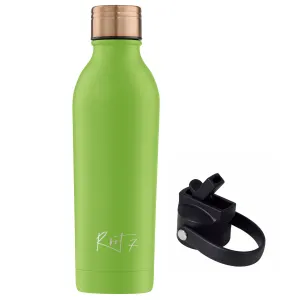 Zestaw Sportowy: Butelka termiczna i korek ze słomką Powder Coated Avocado Green personalizowane - Root7