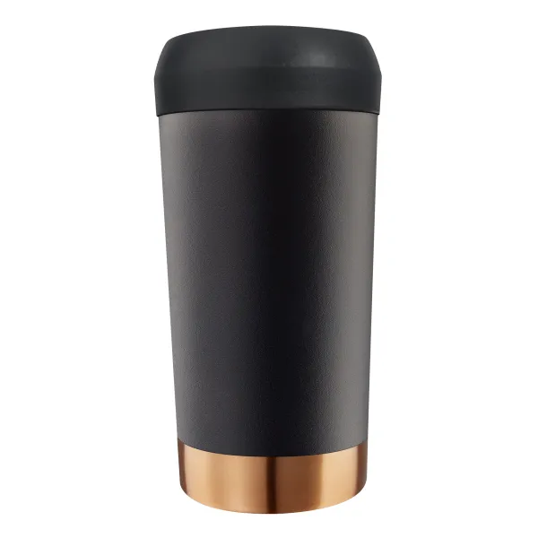 Travel cup VIP Black Split - stalowy, ceramiczny, z grawerem - Root7