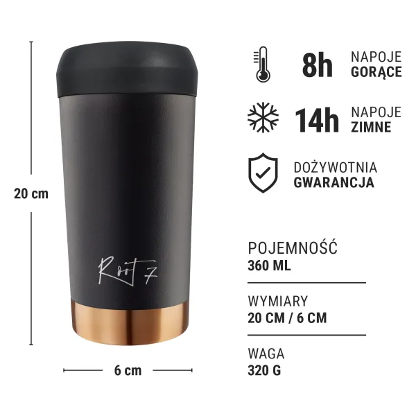 Kubek Termiczny Sandstone Grey personalizowane - Root7