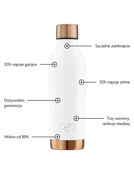 Butelka termiczna VIP White Split personalizowane - Root7