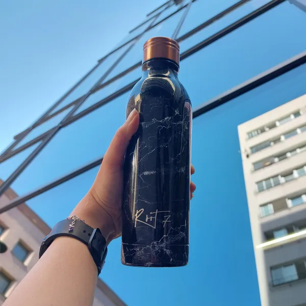 Butelka termiczna Black Marble personalizowane - Root7