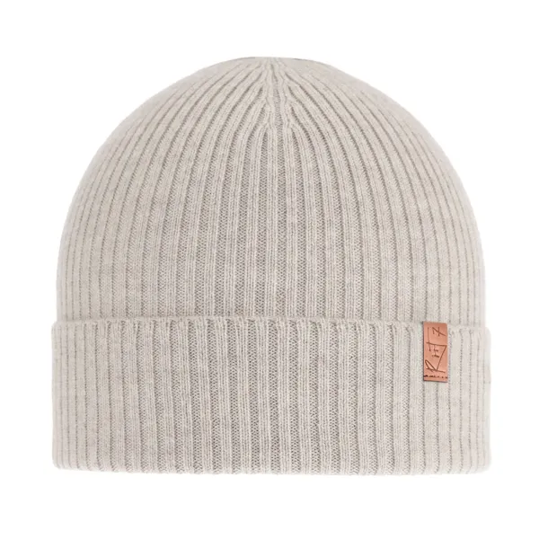 Czapka jesienna Ivory Sand, 100% Merino Wool personalizowane - Root7