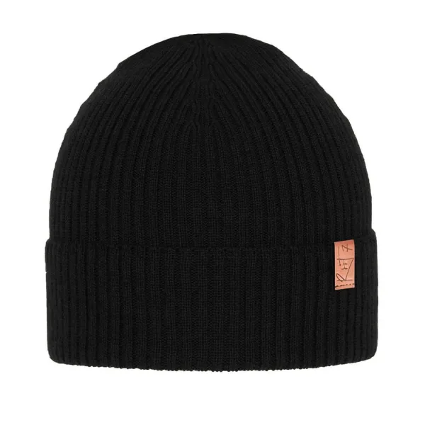 Czapka jesienna Jet Black, 100% Merino personalizowane - Root7