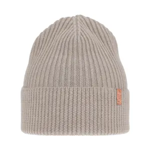 Czapka zimowa damska, beżowa, 100% Merino Lana personalizowane - Root7