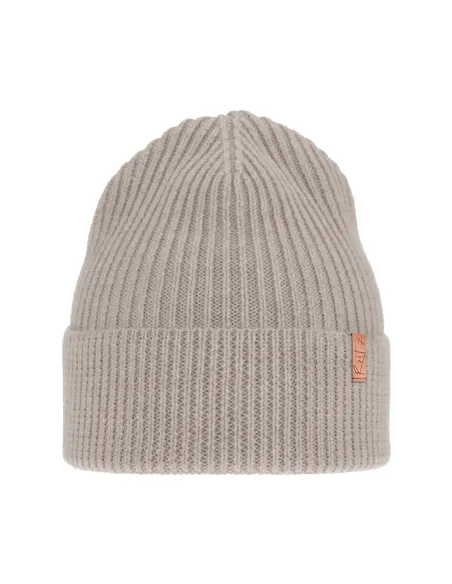 Czapka zimowa damska, beżowa, 100% Merino Lana personalizowane - Root7