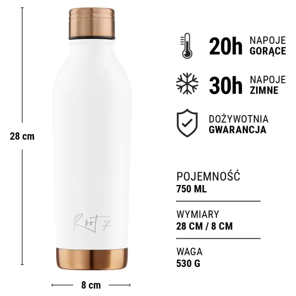 Butelka termiczna VIP White Split personalizowane - Root7