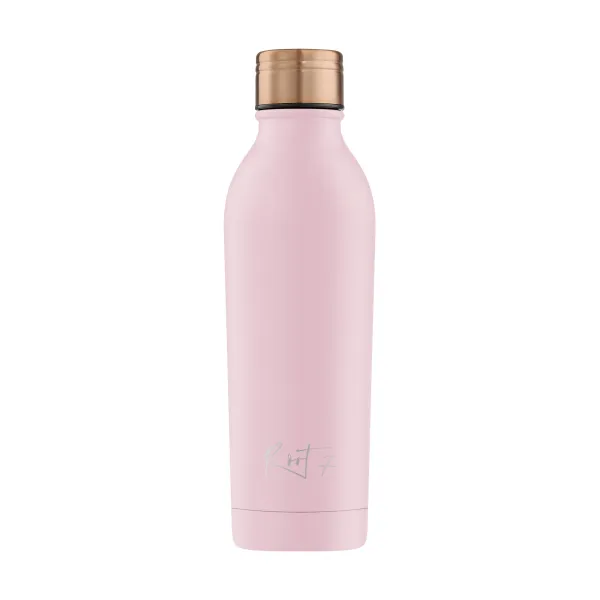 Różowa butelka termiczna Powder Coated Millennial Pink personalizowane - Root7