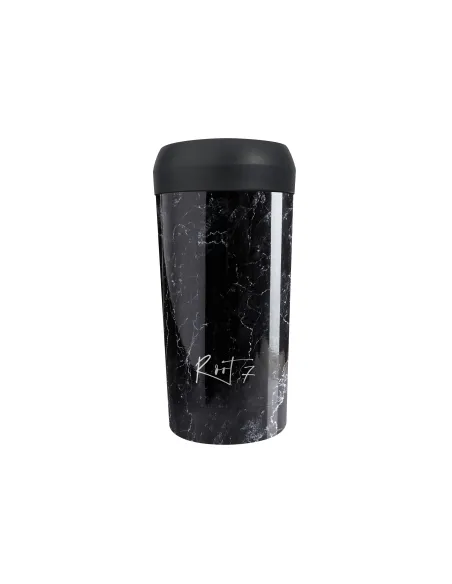 Kubek Termiczny Black Marble Ceramiczny - stalowy, ceramiczny, z grawerem - Root7