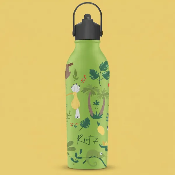 Butelka Termiczna Jungle Friends Z Korkiem Sportowym personalizowane - Root7