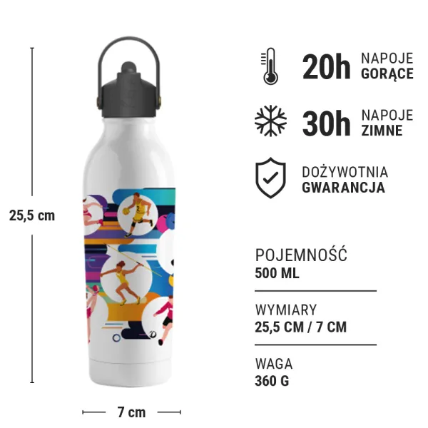 Bidon Sportowy termiczny na wodę HydroForce personalizowane - Root7