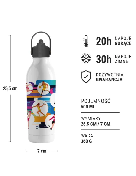 Bidon Sportowy termiczny na wodę HydroForce personalizowane - Root7