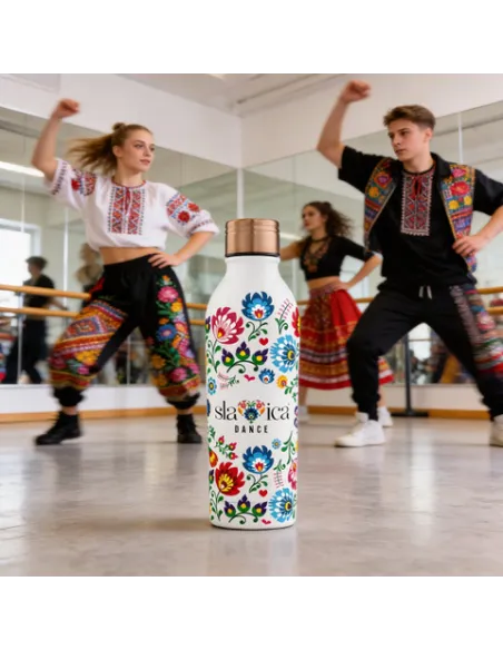 OneBottle Slavica Dance Powder Coated White with a Sports Cap