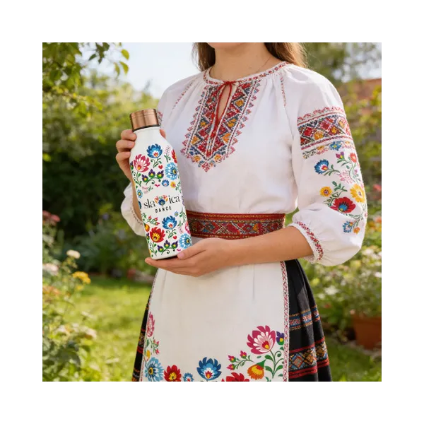 OneBottle Slavica Dance Powder Coated White with a Sports Cap