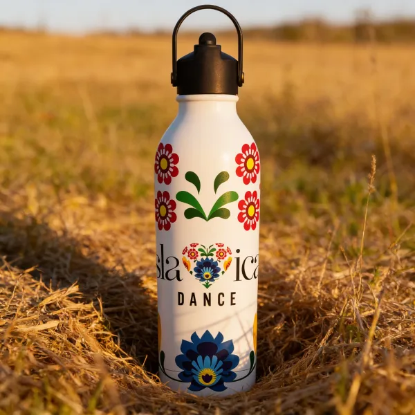 OneBottle Slavica Dance Powder Coated White 2 with a Sports Cap
