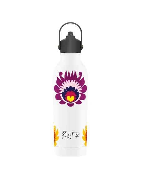 BUTELKA TERMICZNA SLAVICA DANCE 2 POWDER COATED WHITE personalizowane - Root7