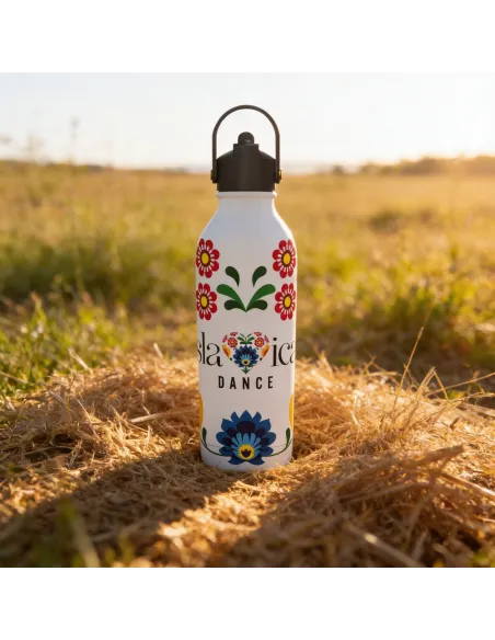 BUTELKA TERMICZNA SLAVICA DANCE 2 POWDER COATED WHITE personalizowane - Root7