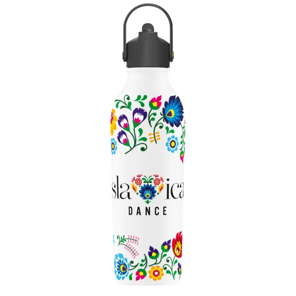 BUTELKA TERMICZNA SLAVICA DANCE 3 POWDER COATED WHITE personalizowane - Root7