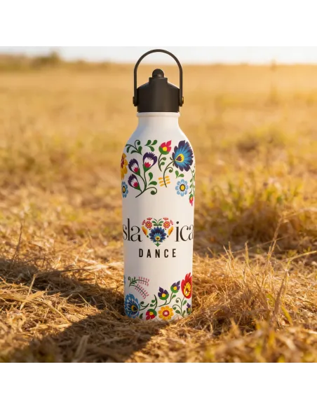 OneBottle Slavica Dance Powder Coated White 3 with a Sports Cap