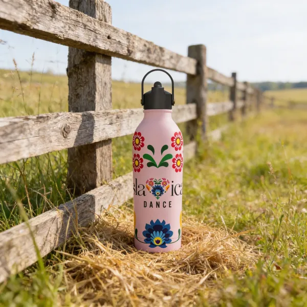 BUTELKA TERMICZNA SLAVICA DANCE 2 POWDER COATED MILLENNIAL PINK personalizowane - Root7