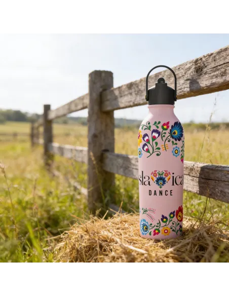 BUTELKA TERMICZNA SLAVICA DANCE 3 POWDER COATED MILLENNIAL PINK personalizowane - Root7