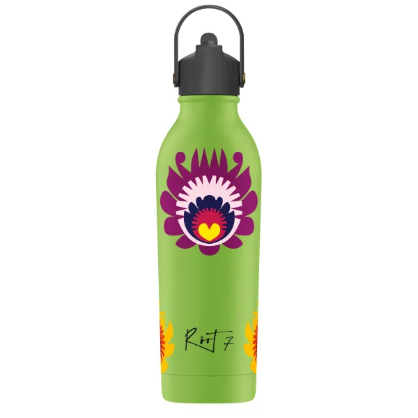 OneBottle Slavica Dance Powder Coated Avocado Green 2 with a Sports Cap