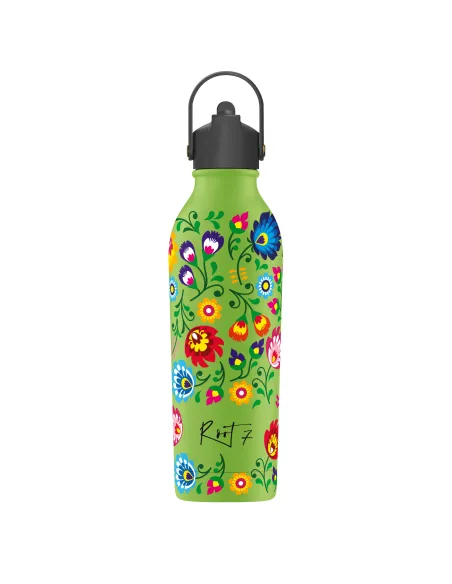 BUTELKA TERMICZNA SLAVICA DANCE 3 POWDER COATED AVOCADO GREEN personalizowane - Root7