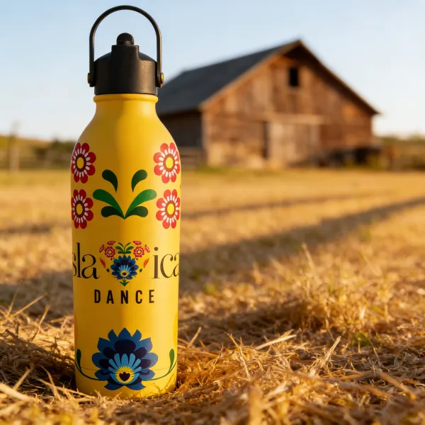 OneBottle Slavica Dance Powder Coated Yellow 2 with a Sports Cap