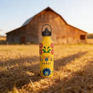 BUTELKA TERMICZNA SLAVICA DANCE 2 POWDER COATED YELLOW personalizowane - Root7 2