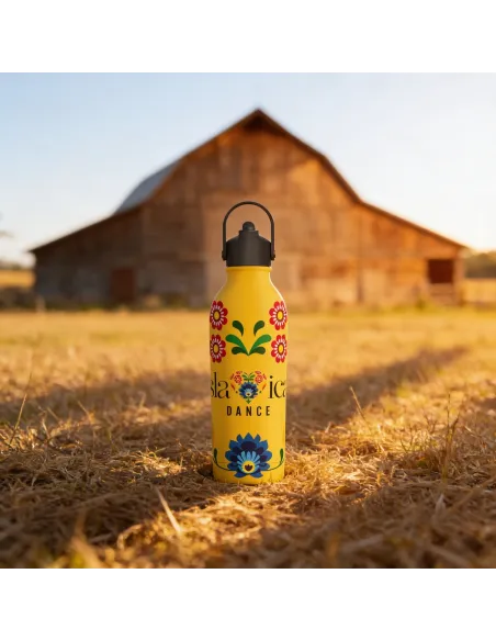 OneBottle Slavica Dance Powder Coated Yellow 2 with a Sports Cap