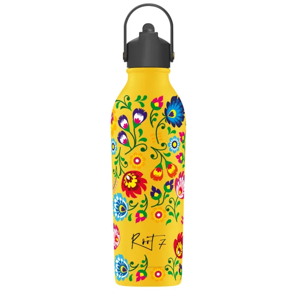 OneBottle Slavica Dance Powder Coated Yellow 3 with a Sports Cap
