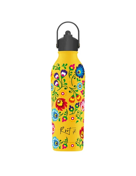 OneBottle Slavica Dance Powder Coated Yellow 3 with a Sports Cap