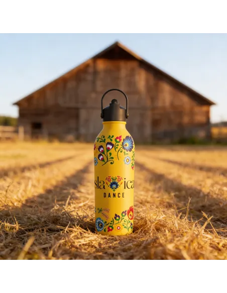 BUTELKA TERMICZNA SLAVICA DANCE 3 POWDER COATED YELLOW personalizowane - Root7