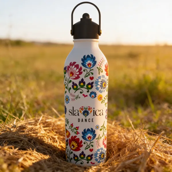 OneBottle Slavica Dance Powder Coated White with a Sports Cap