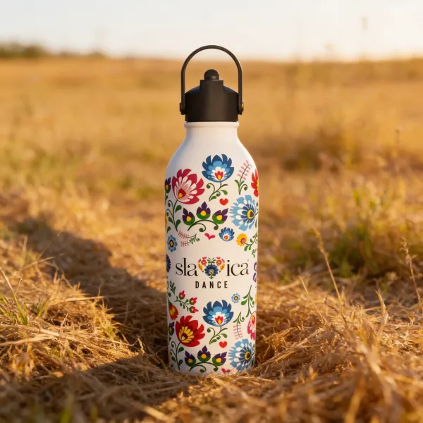 OneBottle Slavica Dance Powder Coated White with a Sports Cap