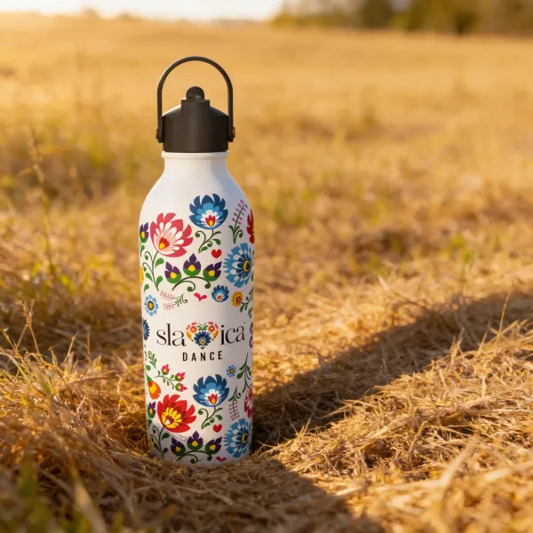 OneBottle Slavica Dance Powder Coated White with a Sports Cap