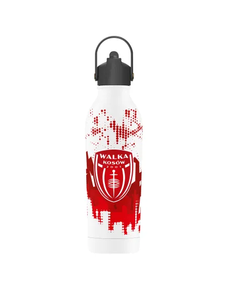 Walka Kosów - Bidon Sportowy termiczny na wodę czerwono-biały personalizowane - Root7