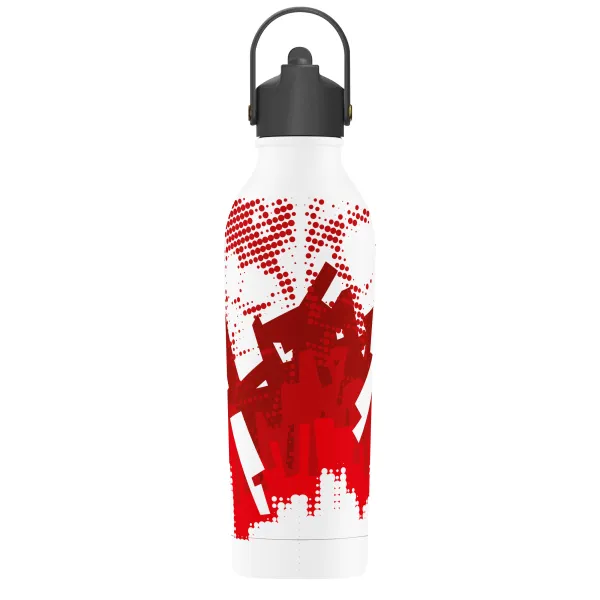 Walka Kosów - Bidon Sportowy termiczny na wodę czerwono-biały personalizowane - Root7