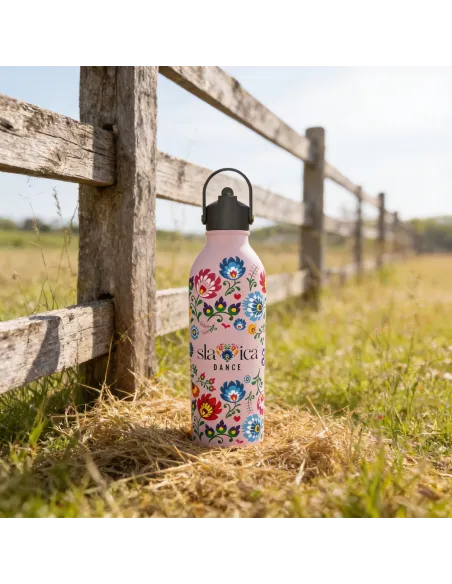 BUTELKA TERMICZNA SLAVICA DANCE 1 POWDER COATED MILLENNIAL PINK personalizowane - Root7
