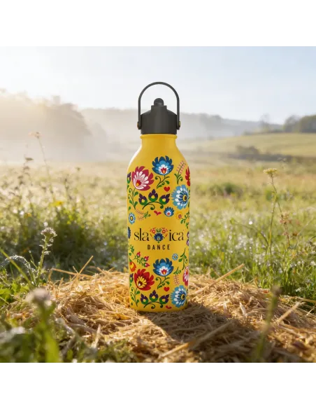 OneBottle Slavica Dance Powder Coated Yellow with a Sports Cap