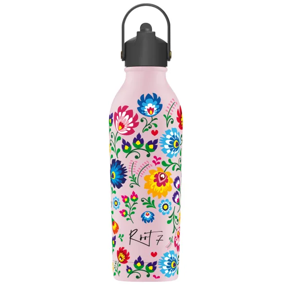 BUTELKA TERMICZNA SLAVICA DANCE 1 POWDER COATED MILLENNIAL PINK personalizowane - Root7