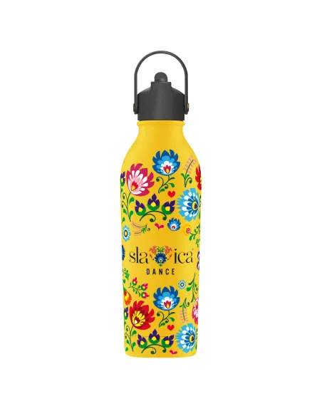 BUTELKA TERMICZNA SLAVICA DANCE 1 POWDER COATED YELLOW personalizowane - Root7