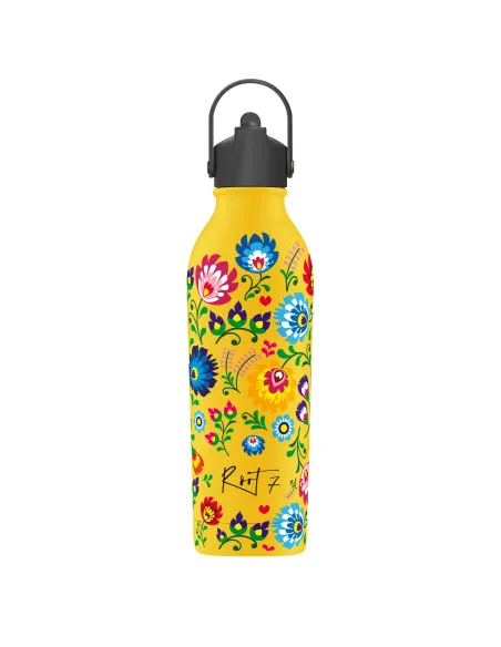 BUTELKA TERMICZNA SLAVICA DANCE 1 POWDER COATED YELLOW personalizowane - Root7