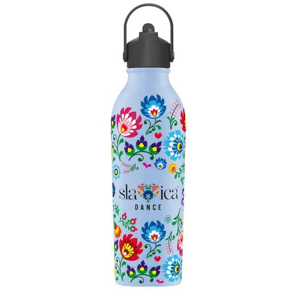 BUTELKA TERMICZNA SLAVICA DANCE 1 POWDER COATED DUCK EGG personalizowane - Root7