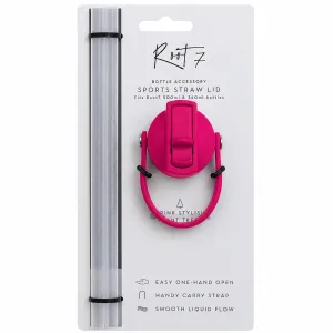 Korek Sportowy ze słomką Różowy personalizowane - Root7 2
