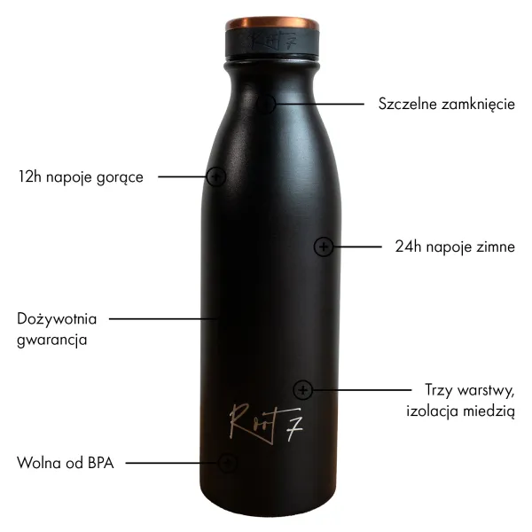 Root7 Lite Bottle Black Swan 500 ml personalizowane - Root7